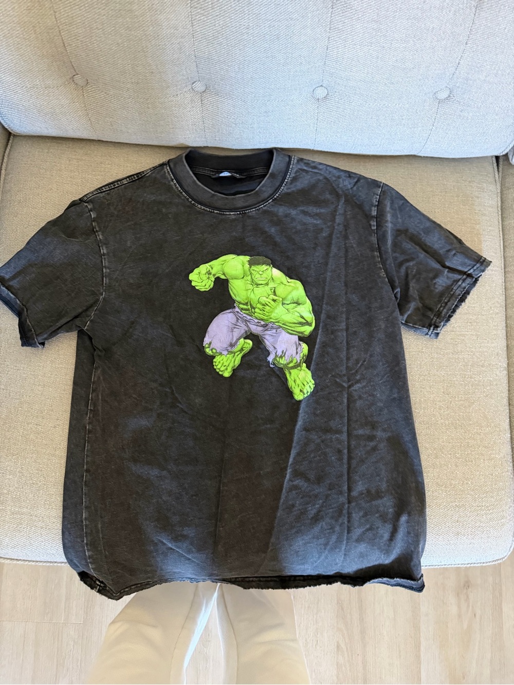 Balenciaga Black Tee with Neon Green Graphic